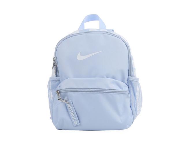 Nike Brasilia JDI Mini Sustainable Mini Backpack in HYDROGEN BLUE color