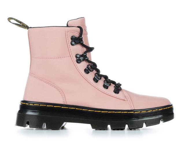 Women's Dr. Martens Combs Combat Boots in Peach color
