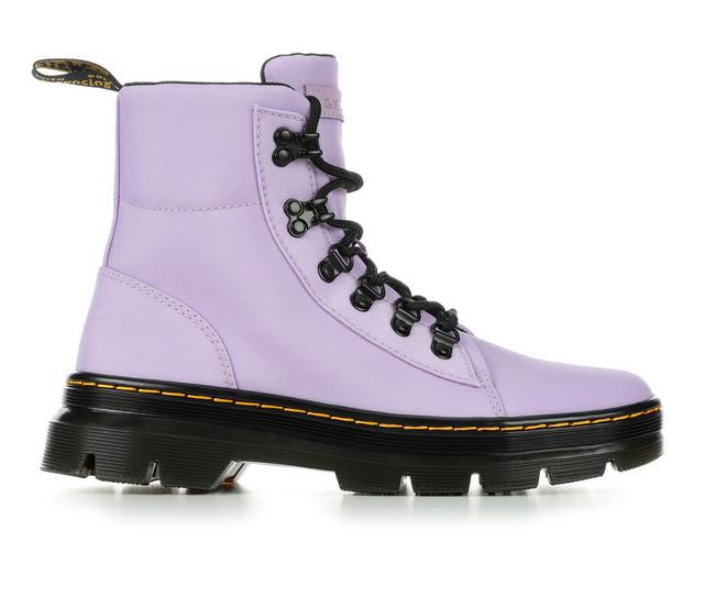 Women's Dr. Martens Combs Combat Boots in Lilac color