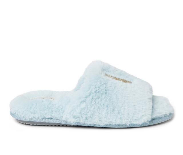 Dearfoams I Do and I Do Crew Slide Slippers in Blue Wash color