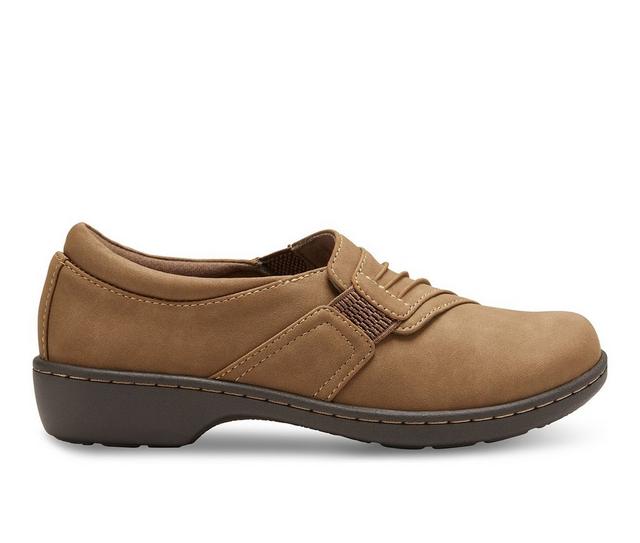 Women's Eastland Piper Slip-On Shoes in Khaki color