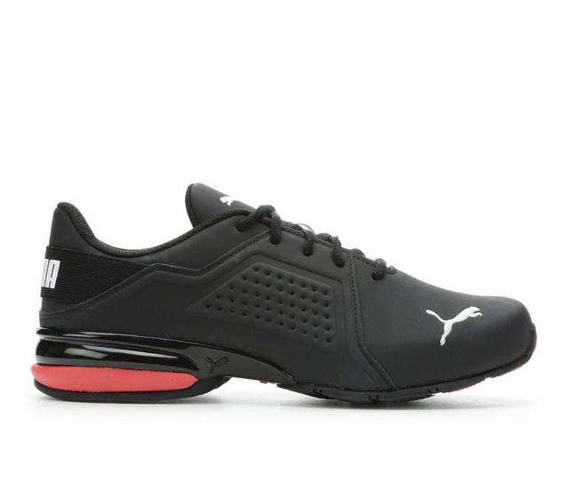 Men's Puma Viz Runner Sneakers in Black/White color