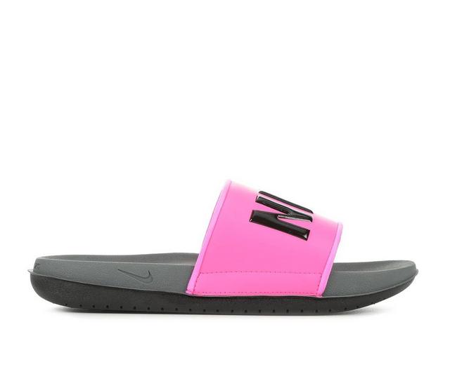 Women's Nike Off Court Sport Slides in Pink/Grey/Pink color
