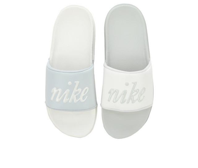 Women's Nike Off Court Sport Slides in Sail Silver-101 color