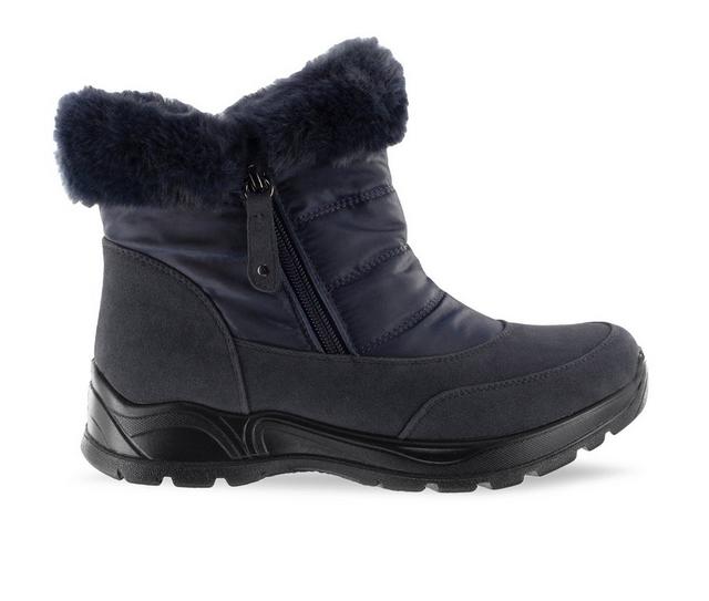 Women's Easy Street Frosty Winter Boots in Navy color