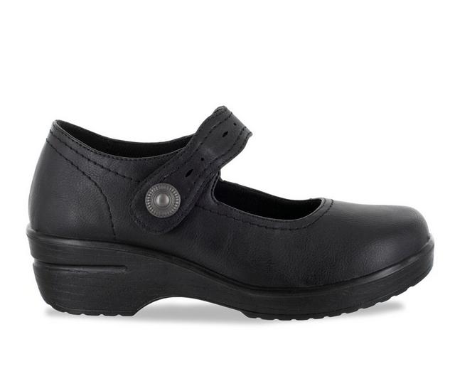 Women's Easy Works by Easy Street Letsee Slip-Resistant Clogs in Black color