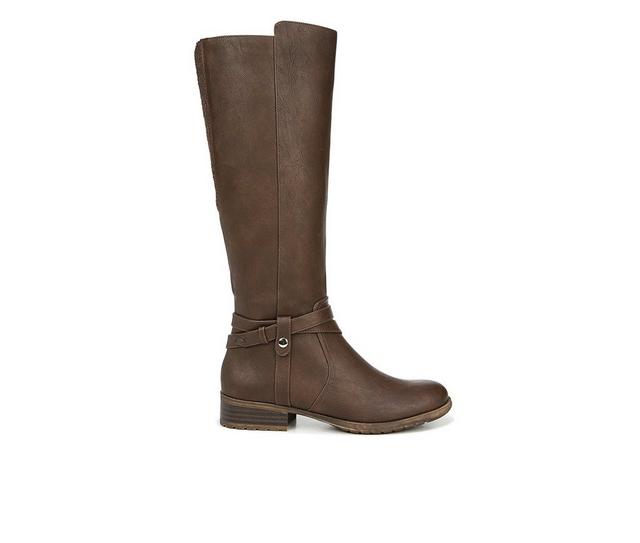 Women's LifeStride Xtrovert Water Resistant Riding Boots in Dark Tan color