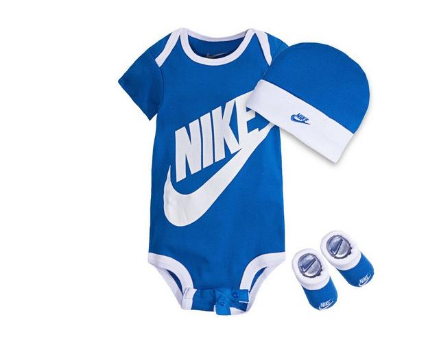 Nike Infant Futura 3 Piece Onesie Set in Game Royal 0-6 color