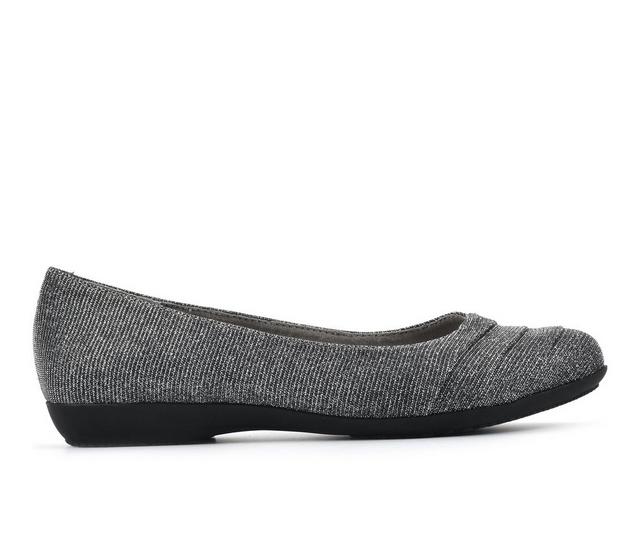 Women's Cliffs by White Mountain Clara Flats in Pewter Glitter color