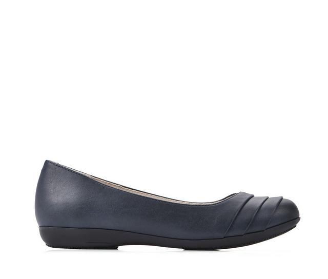 Women's Cliffs by White Mountain Clara Flats in Navy Smooth color