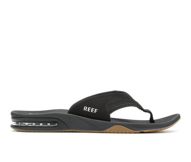 Men's Reef Fanning Flip-Flops in Black/Silver color