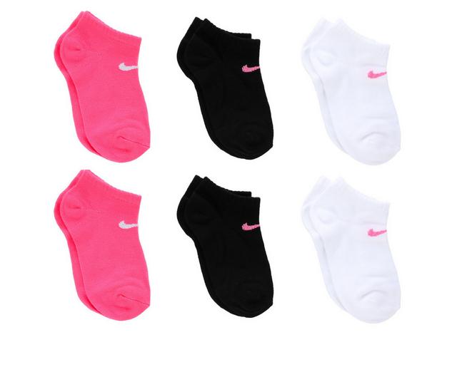Nike Toddler 6p Basic No Show Socks in Pink Pow XXS color