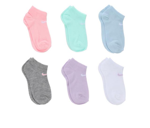 Nike Toddler 6p Basic No Show Socks in Doll XS color