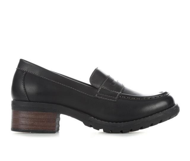 Women's Eastland Holly Heeled Loafers in Black color