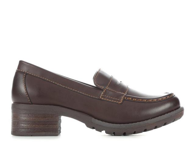 Women's Eastland Holly Heeled Loafers in Brown color