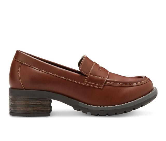 Women's Eastland Holly Heeled Loafers in Tan color