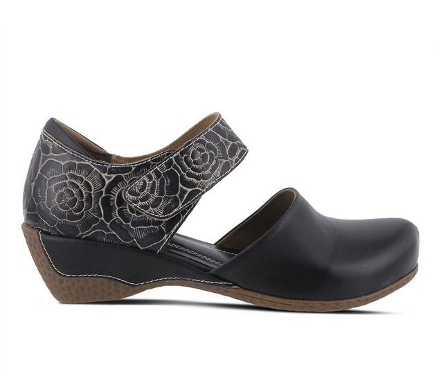 Women's L'Artiste Gloss-Pansy Clogs in Black color