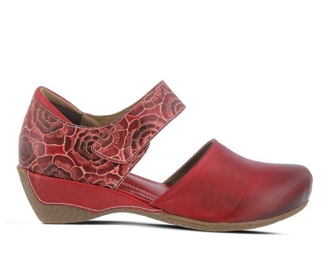 Women's L'Artiste Gloss-Pansy Clogs in Red color