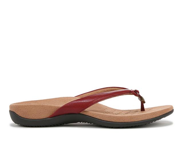 Women's Vionic Bella Flip-Flops in Syrah color