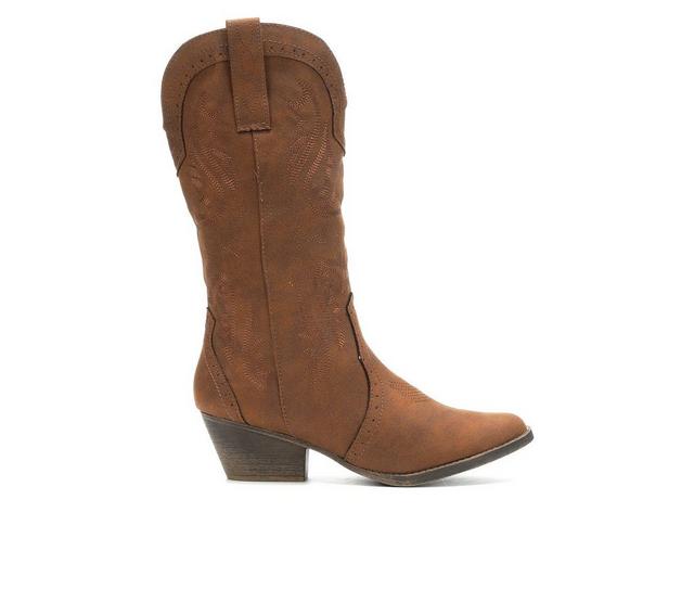 Women's Sugar Tammy Cowboy Boots in Cognac color