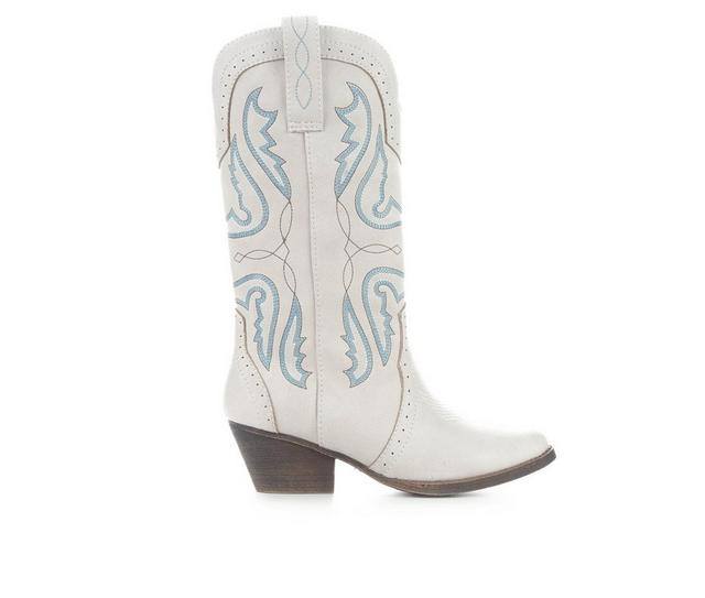 Women's Sugar Tammy Cowboy Boots in Ivory color