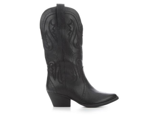 Women's Sugar Tammy Cowboy Boots in Black PU color