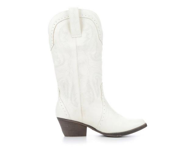 Women's Sugar Tammy Cowboy Boots in Ivory color