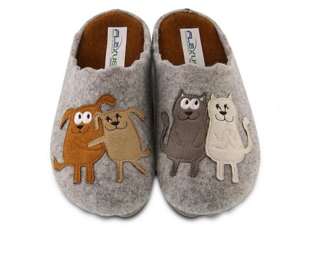 Flexus Petlove Slippers in Grey Multi color