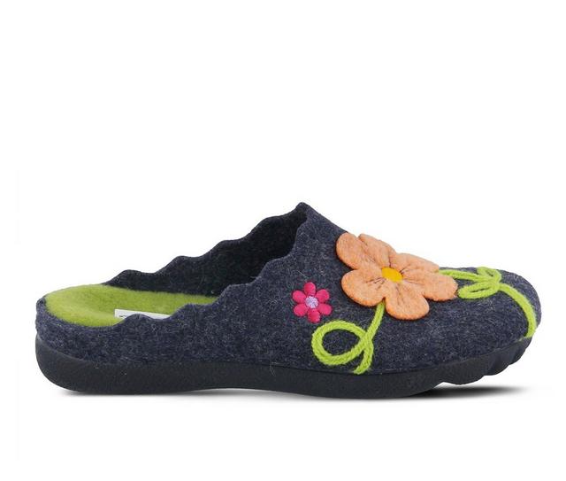 Flexus Posie Slippers in Navy color