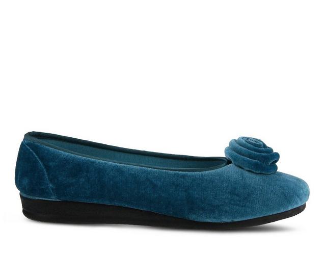 Flexus Roseloud Slippers in Teal color