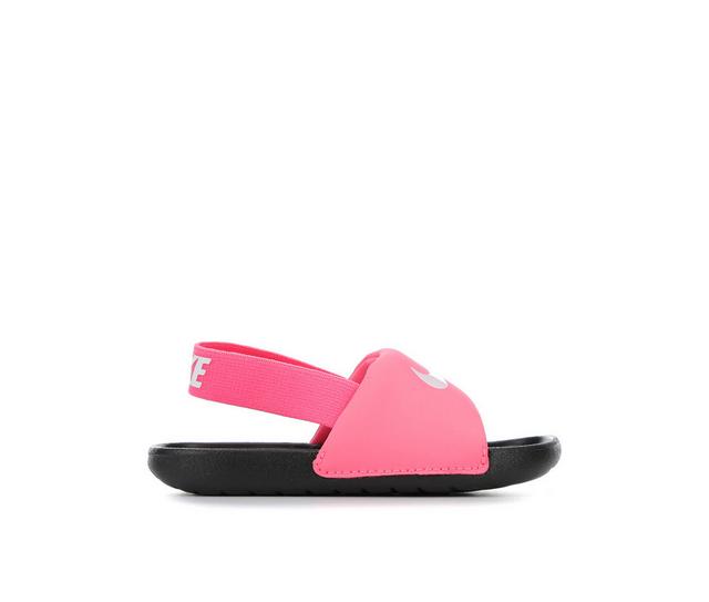 Boys' Nike Infant & Toddler Kawa Sport Slides in Pink/White/Blk color