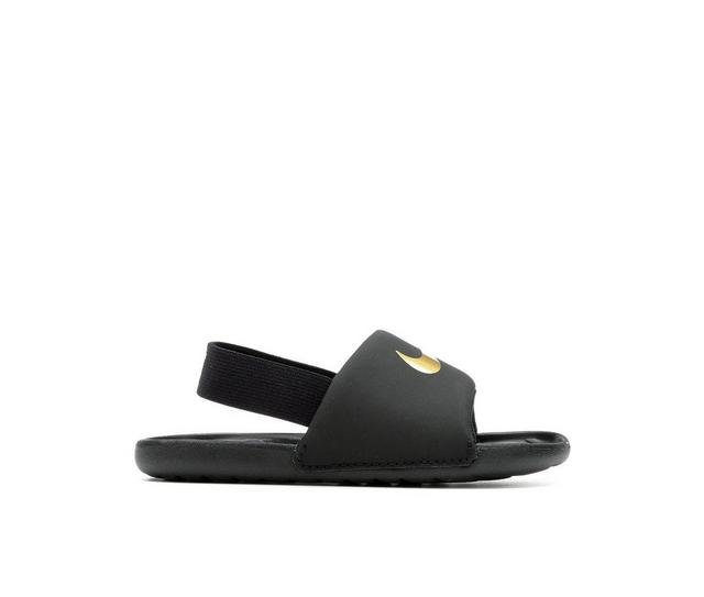 Boys' Nike Infant & Toddler Kawa Sport Slides in Black/Gold color