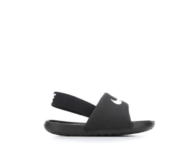 Boys' Nike Infant & Toddler Kawa Sport Slides in Black/White color