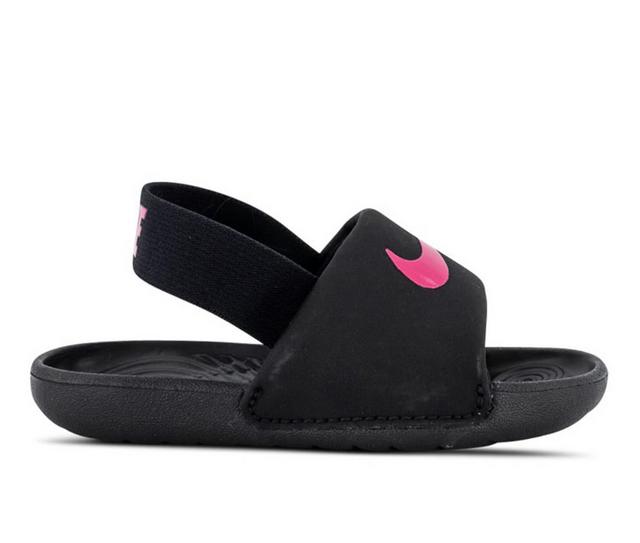 Boys' Nike Infant & Toddler Kawa Sport Slides in Pink/Black color