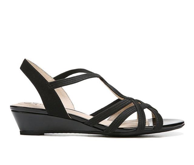 Women's LifeStride Yaya Wedge Sandals in Black color