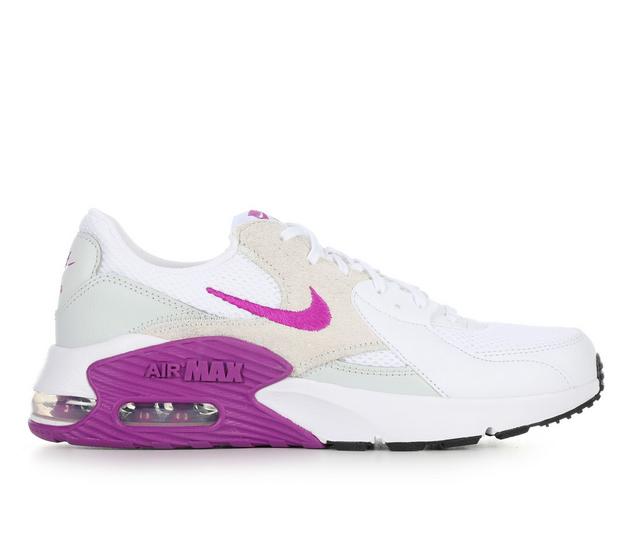 Women's Nike Air Max Excee Sneakers in White/Prp/Gry color