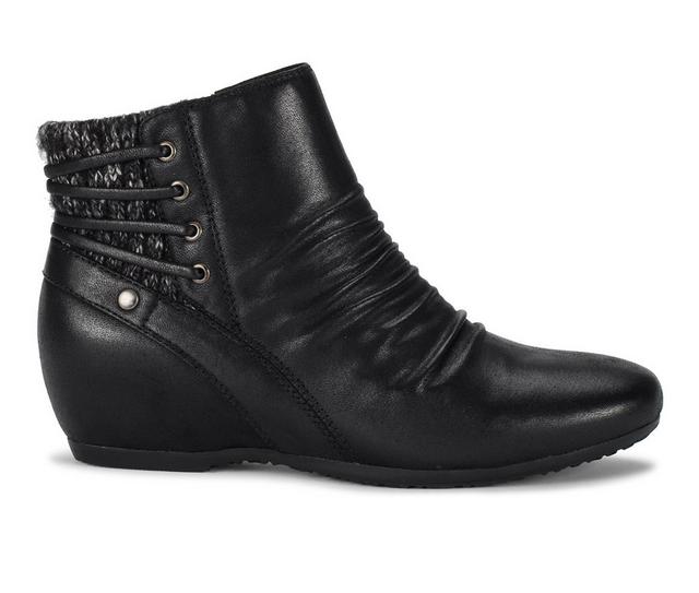 Women's Baretraps Peanut Ruched Booties in Black/Black color
