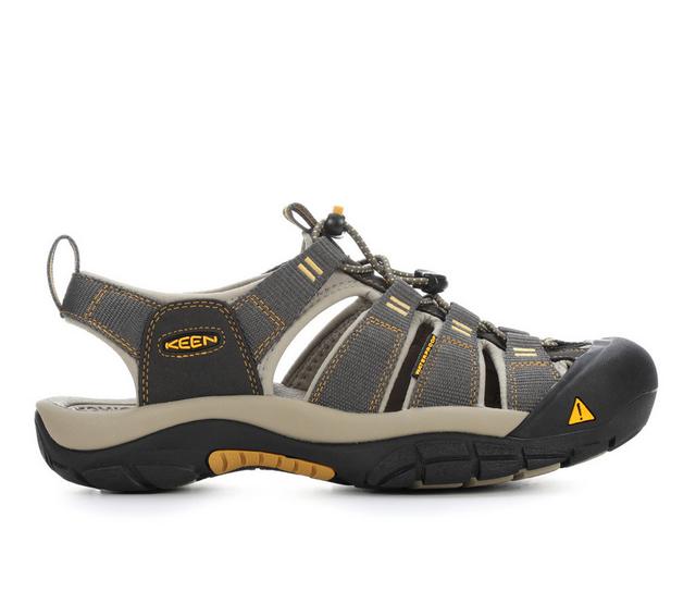 Men's Keen Outdoor Newport H2 Hiking Sandals in RAVEN/ALUMINUM color