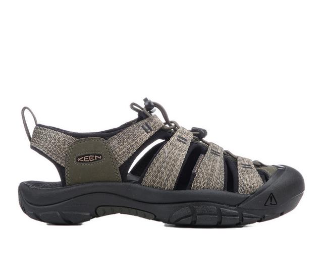 Men's Keen Outdoor Newport H2 Hiking Sandals in Forest Night/Bl color