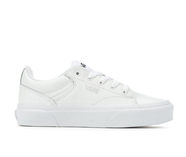 Boys' Vans Little Kid & Big Kid Seldan Skate Shoes in White/White color