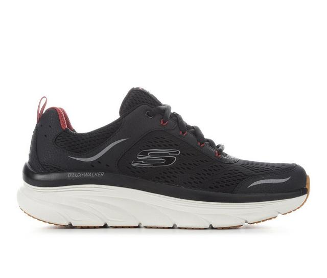 Men's Skechers 232044 D'Lux Walker Walking Shoes in Black/White/Gum color