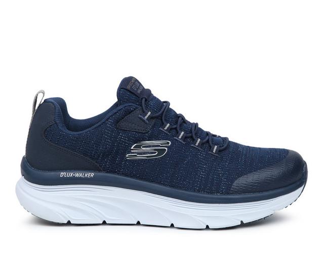 Men's Skechers 232045 D'Lux Walker Bungee Walking Shoes in Navy color