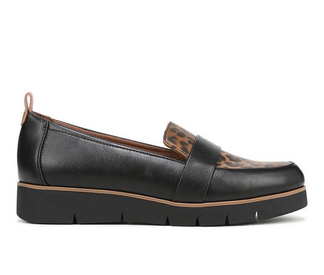 Women's Dr. Scholls Webster Platform Loafers in Black/Brown Mul color