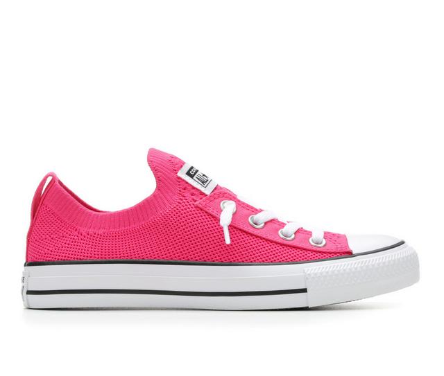 Women's Converse Chuck Taylor Shoreline Knit Sneakers in Chaos Fuchsia color