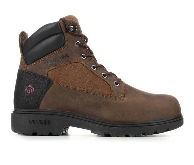 Men's Wolverine Bulldozer 2.0 Steel Toe Work Boots in Summer Brown color