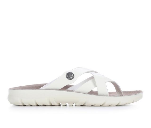 Women's Cliffs by White Mountain Banksy Flip Flops in White Grainy color