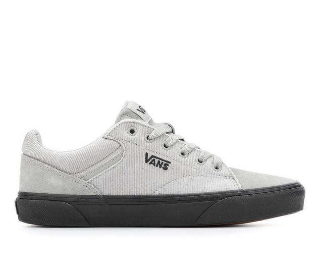 Men's Vans Seldan Skate Shoes in Grey/Black/Gum color