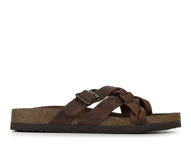 Women's White Mountain Harrington Footbed Sandals in Brown color