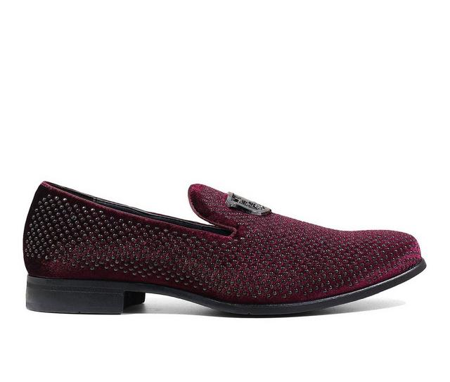 Men's Stacy Adams Swagger Loafers in Burgundy/Black color