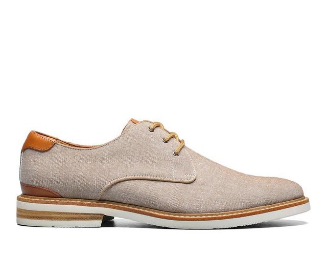 Men's Florsheim Highland Canvas Plain Toe Oxfords in Sand color